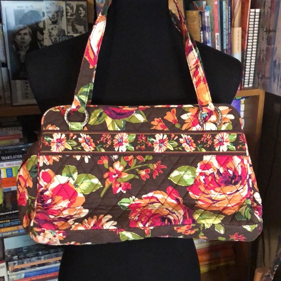 Vera Bradley Rose Print Quilted Shoulder Bag - Picture 2 of 7